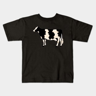 Rustic Yellow Aztec Dairy Cow Silhouette  - NOT FOR RESALE WITHOUT PERMISSION Kids T-Shirt